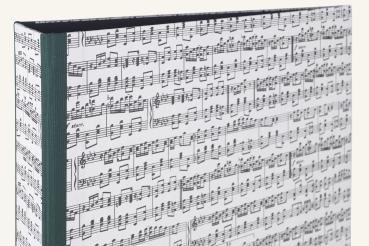 Music folder with green edges, also as a ring binder